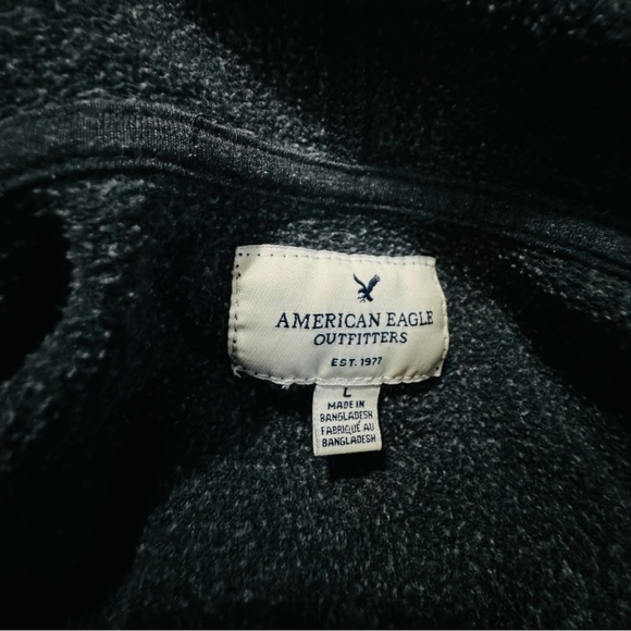 AMERICAN EAGLE OUTFITTERS Hoodie Graphic Pullover Pocket Gray Women’s Large - Picture 4 of 6